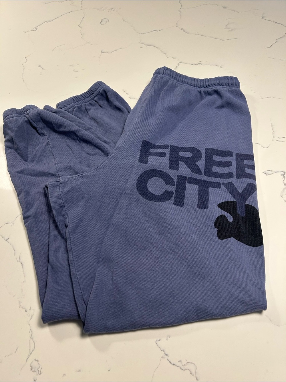 freecity Blue Sweatpants with Logo